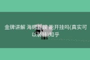  金牌讲解 海螺互娱 能开挂吗(真实可以装挂)知乎