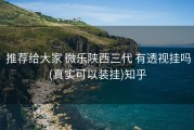  推荐给大家 微乐陕西三代 有透视挂吗(真实可以装挂)知乎