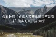 必看教程“好运大菠萝比鸡是不是有挂”确实可以开挂-知乎