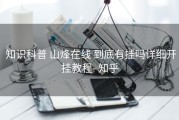  知识科普 山烽在线 到底有挂吗详细开挂教程- 知乎