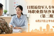 日照退役军人专场招聘会 6月27日上午9点举办