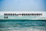 保险拒绝话术ppt&amp;保险拒绝问题处理技巧方法