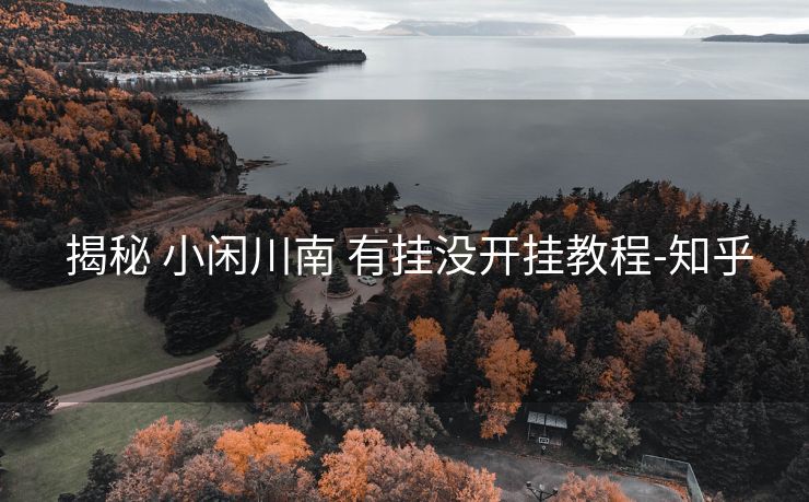  揭秘 小闲川南 有挂没开挂教程-知乎