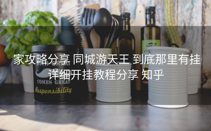 家攻略分享 同城游天王 到底那里有挂详细开挂教程分享 知乎