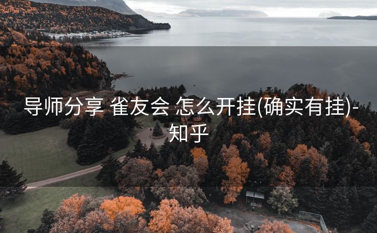 导师分享 雀友会 怎么开挂(确实有挂)-知乎 导师分享 雀友会 怎么开挂(确实有挂)-知乎