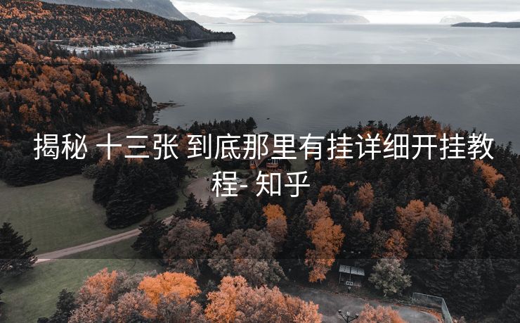 揭秘 十三张 到底那里有挂详细开挂教程- 知乎 揭秘 十三张 到底那里有挂详细开挂教程- 知乎