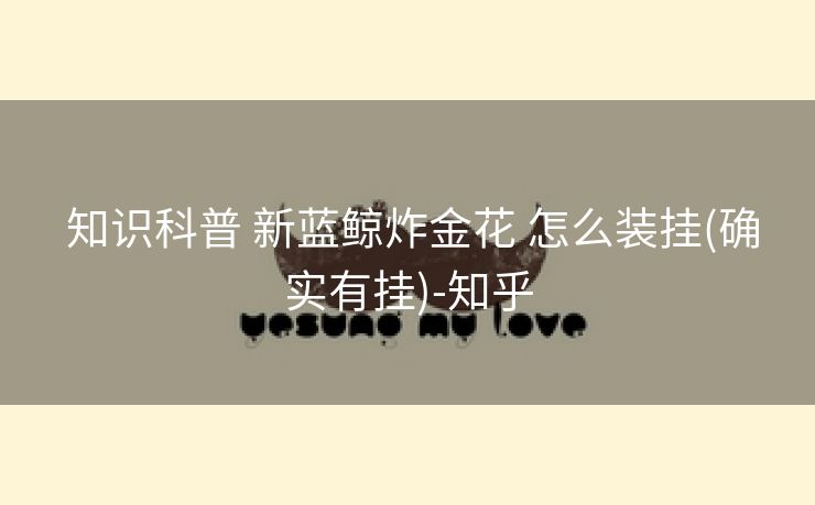 知识科普 新蓝鲸炸金花 怎么装挂(确实有挂)-知乎 知识科普 新蓝鲸炸金花 怎么装挂(确实有挂)-知乎