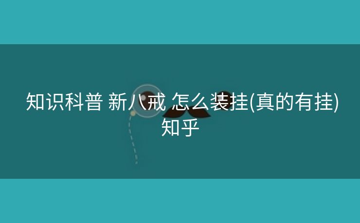  知识科普 新八戒 怎么装挂(真的有挂)知乎