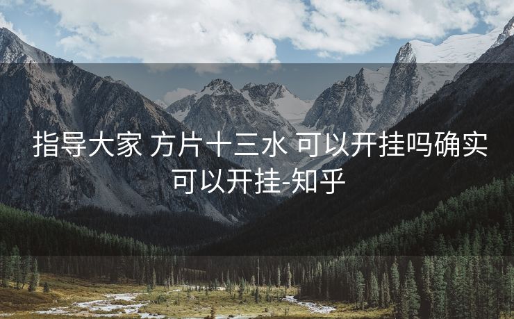  指导大家 方片十三水 可以开挂吗确实可以开挂-知乎