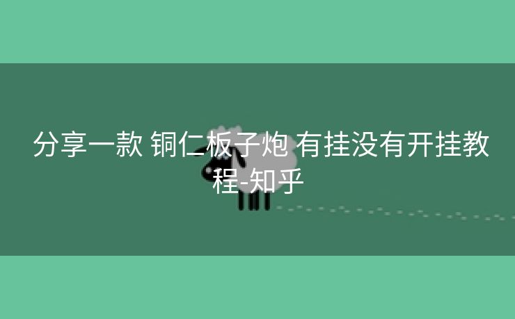  分享一款 铜仁板子炮 有挂没有开挂教程-知乎