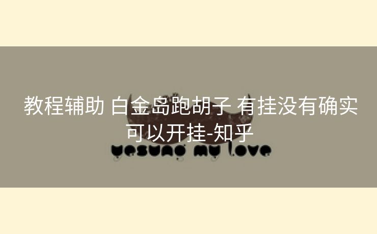  教程辅助 白金岛跑胡子 有挂没有确实可以开挂-知乎