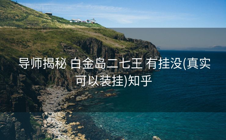  导师揭秘 白金岛二七王 有挂没(真实可以装挂)知乎