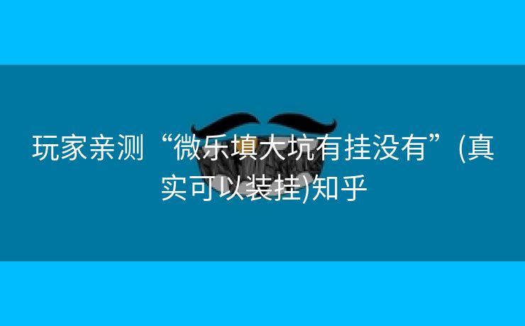 玩家亲测“微乐填大坑有挂没有”(真实可以装挂)知乎 玩家亲测“微乐填大坑有挂没有”(真实可以装挂)知乎
