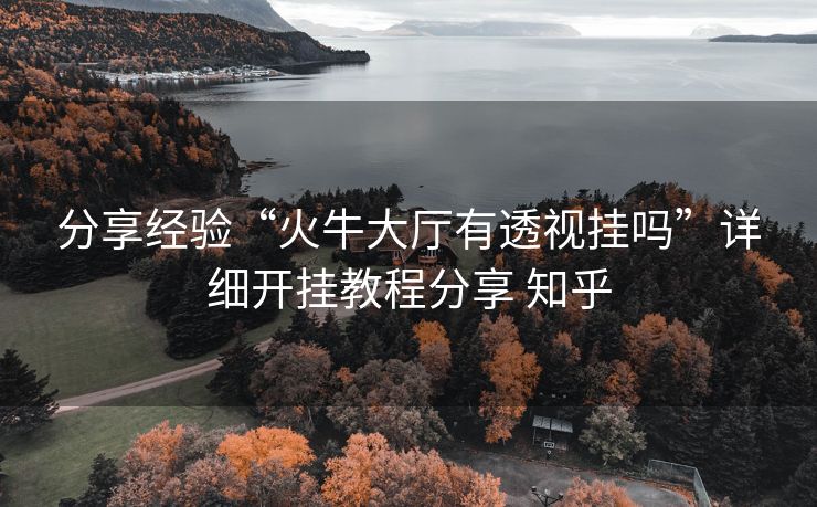分享经验“火牛大厅有透视挂吗”详细开挂教程分享 知乎