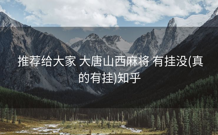  推荐给大家 大唐山西麻将 有挂没(真的有挂)知乎