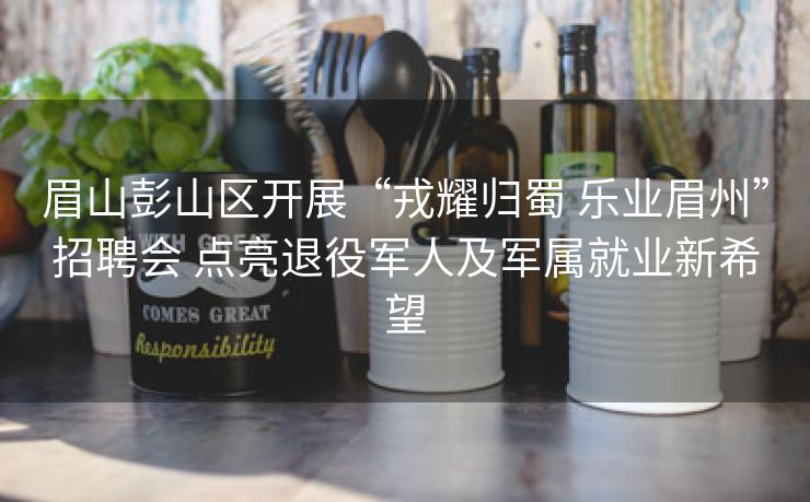 眉山彭山区开展“戎耀归蜀 乐业眉州”招聘会 点亮退役军人及军属就业新希望