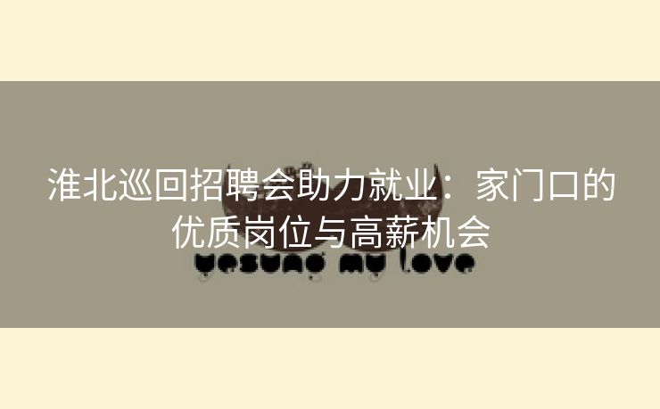 淮北巡回招聘会助力就业：家门口的优质岗位与高薪机会
