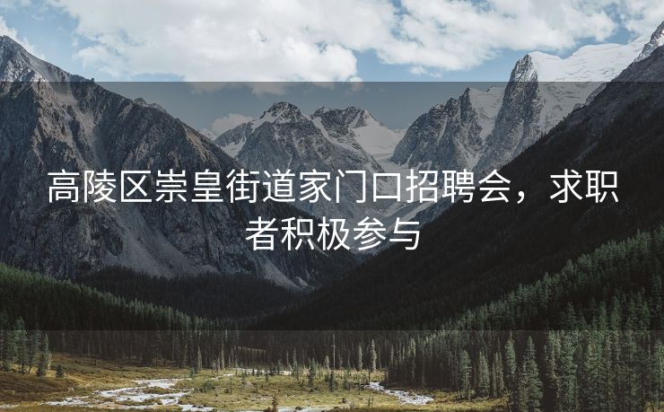 高陵区崇皇街道家门口招聘会，求职者积极参与