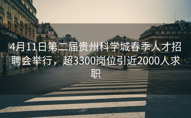 4月11日第二届贵州科学城春季人才招聘会举行，超3300岗位引近2000人求职