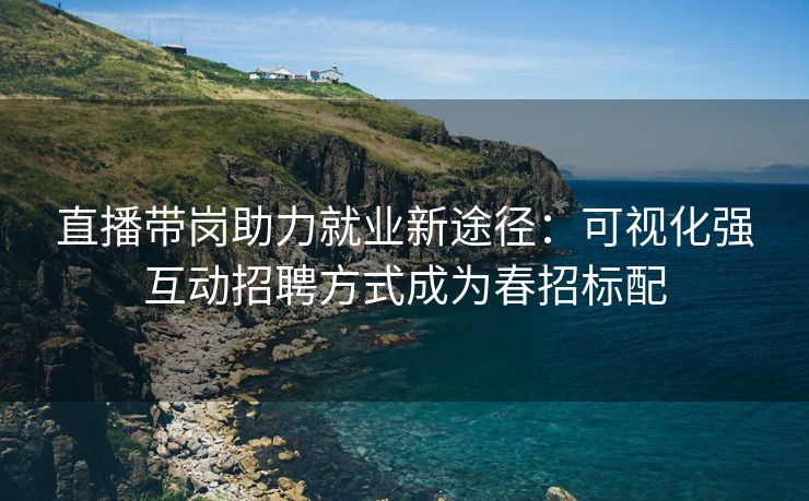 直播带岗助力就业新途径：可视化强互动招聘方式成为春招标配