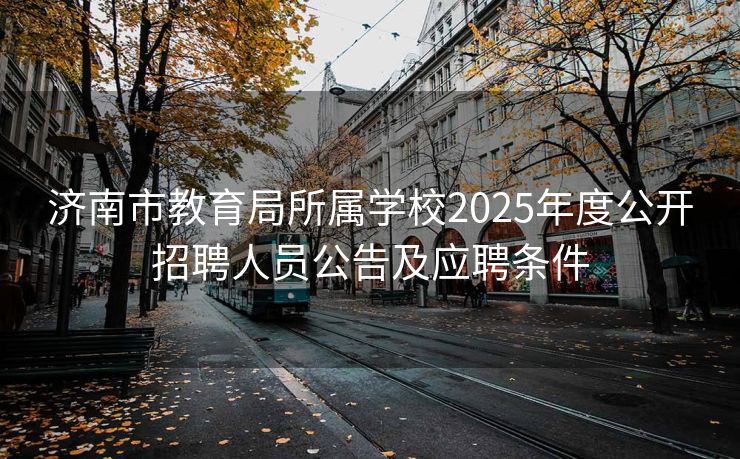 济南市教育局所属学校2025年度公开招聘人员公告及应聘条件
