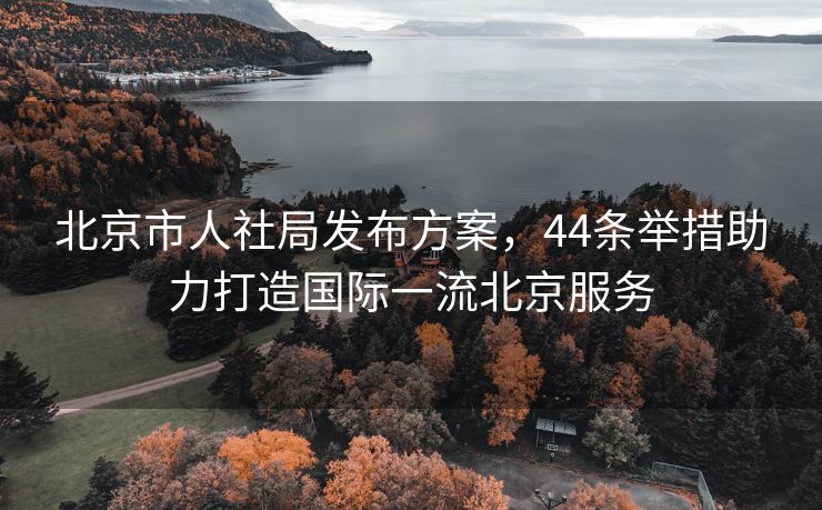 北京市人社局发布方案，44条举措助力打造国际一流北京服务