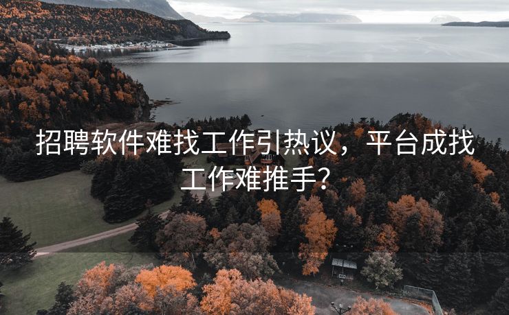 招聘软件难找工作引热议,平台成找工作难推手? 招聘软件难找工作引热议,平台成找工作难推手?