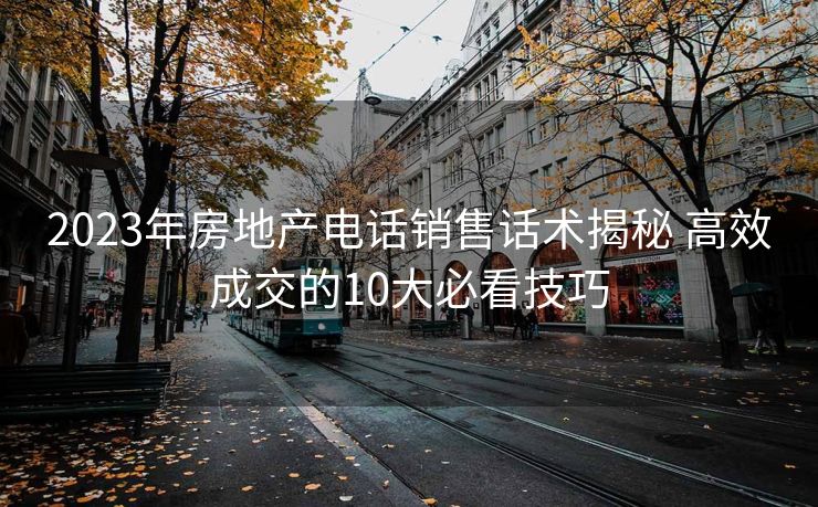 2023年房地产电话销售话术揭秘 高效成交的10大必看技巧