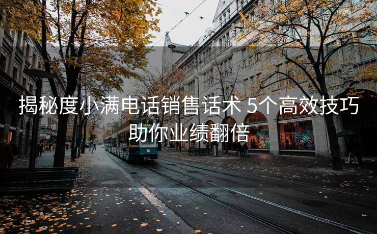 揭秘度小满电话销售话术 5个高效技巧助你业绩翻倍