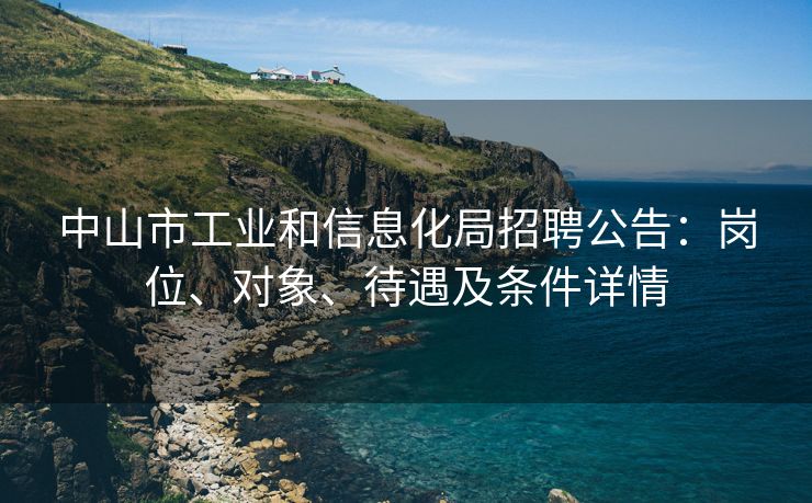 中山市工业和信息化局招聘公告：岗位、对象、待遇及条件详情