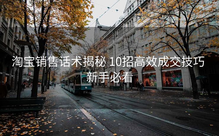 淘宝销售话术揭秘 10招高效成交技巧 新手必看 淘宝销售话术揭秘 10招高效成交技巧 新手必看