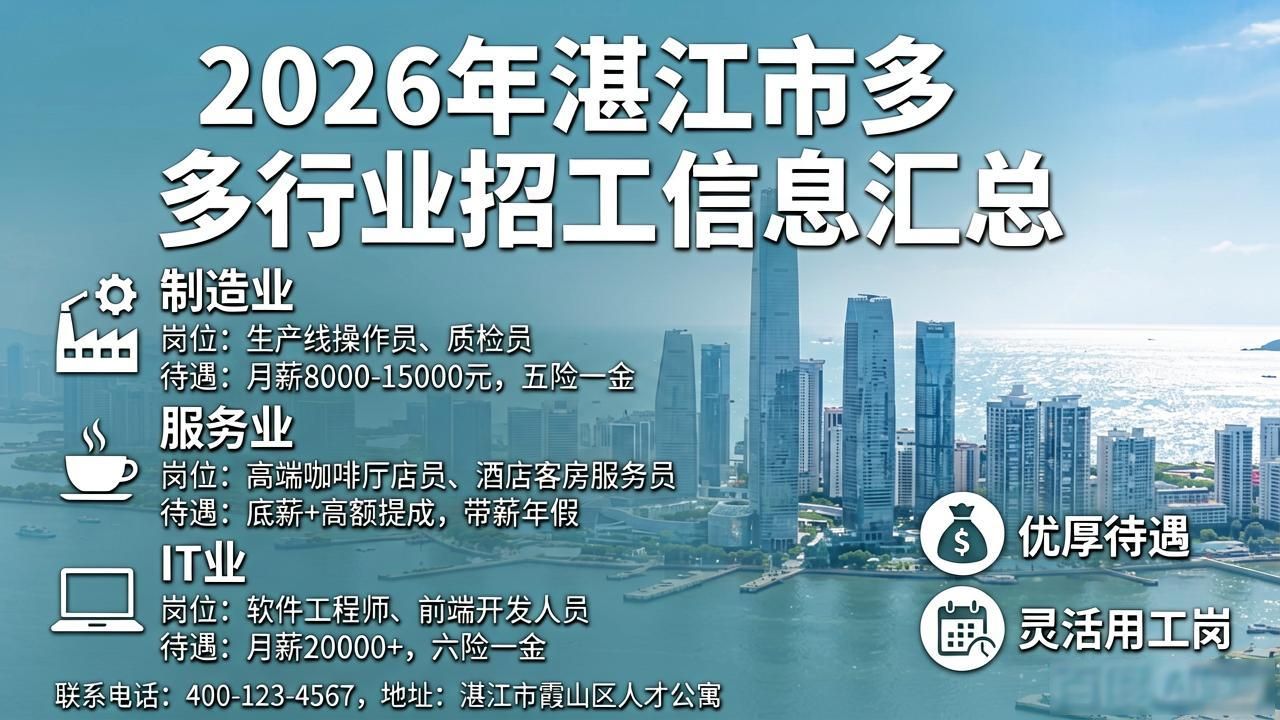 制造业服务业物流运输电子商务就业岗位_招工_2026年湛江市劳务协作专区招聘信息