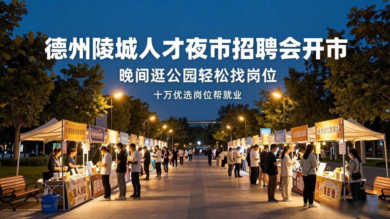 招聘会_秋季招聘会_陵城区人才夜市