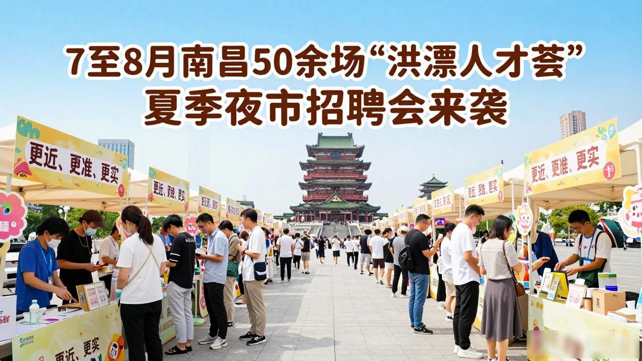 南昌洪漂人才荟夏季夜市招聘会_更近更准更实就业服务_招聘会