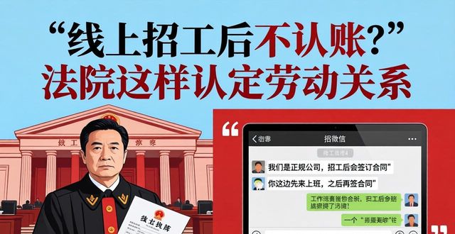 微信招聘劳动关系认定标准_线上招聘劳动关系认定_招工