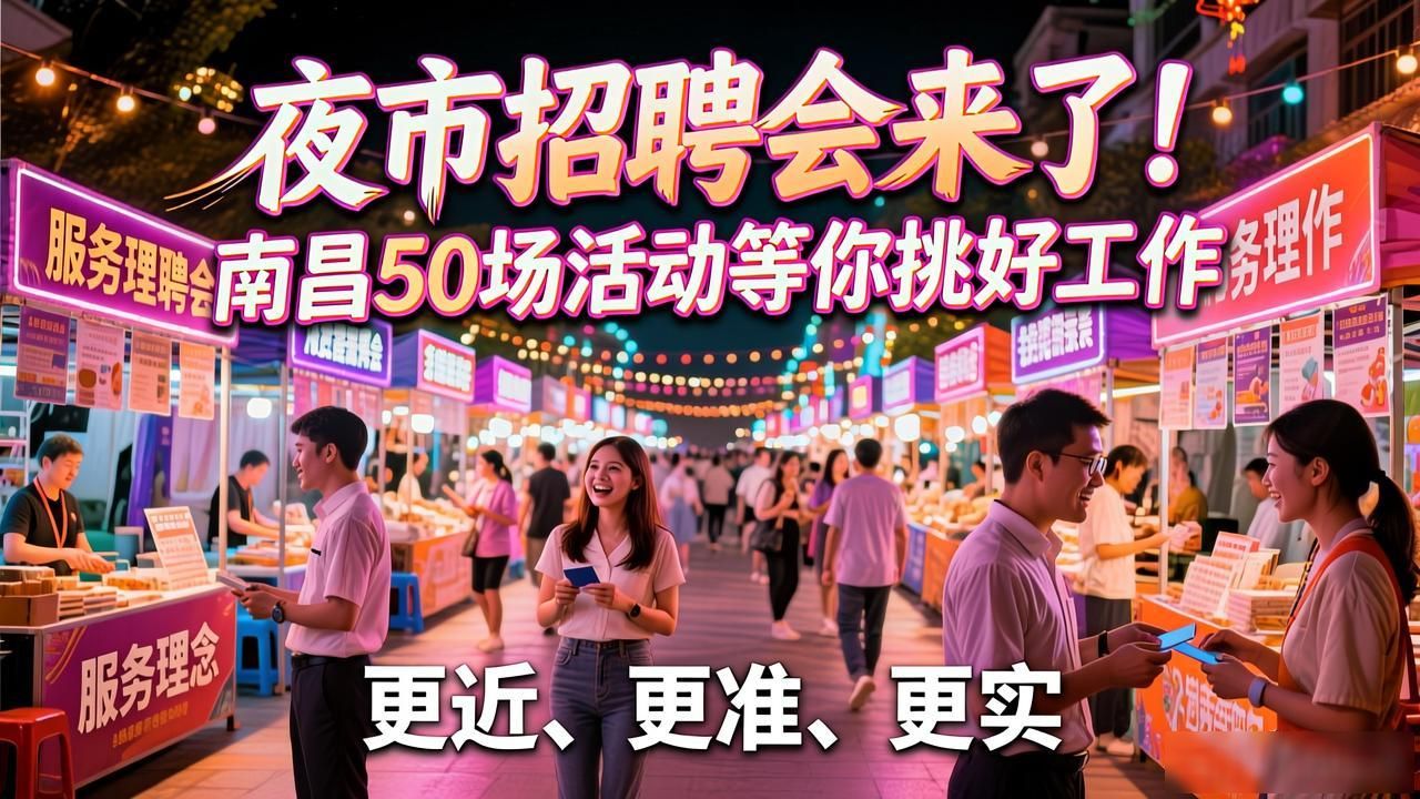 南昌洪漂人才荟夏季夜市招聘会_更近更准更实就业服务_招聘会