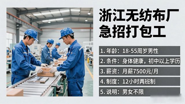 招工_无纺布生产车间操作工招聘_浙江宝仁和中科技有限公司招工