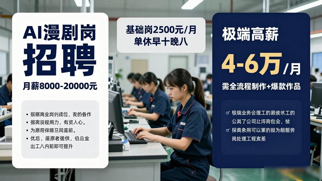招聘信息_AI漫剧行业亏损识别招聘陷阱_薪资合理性判断AI漫剧编剧