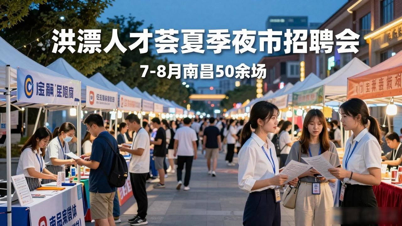 南昌洪漂人才荟夏季夜市招聘会_招聘会_南昌市就业服务夜市招聘会