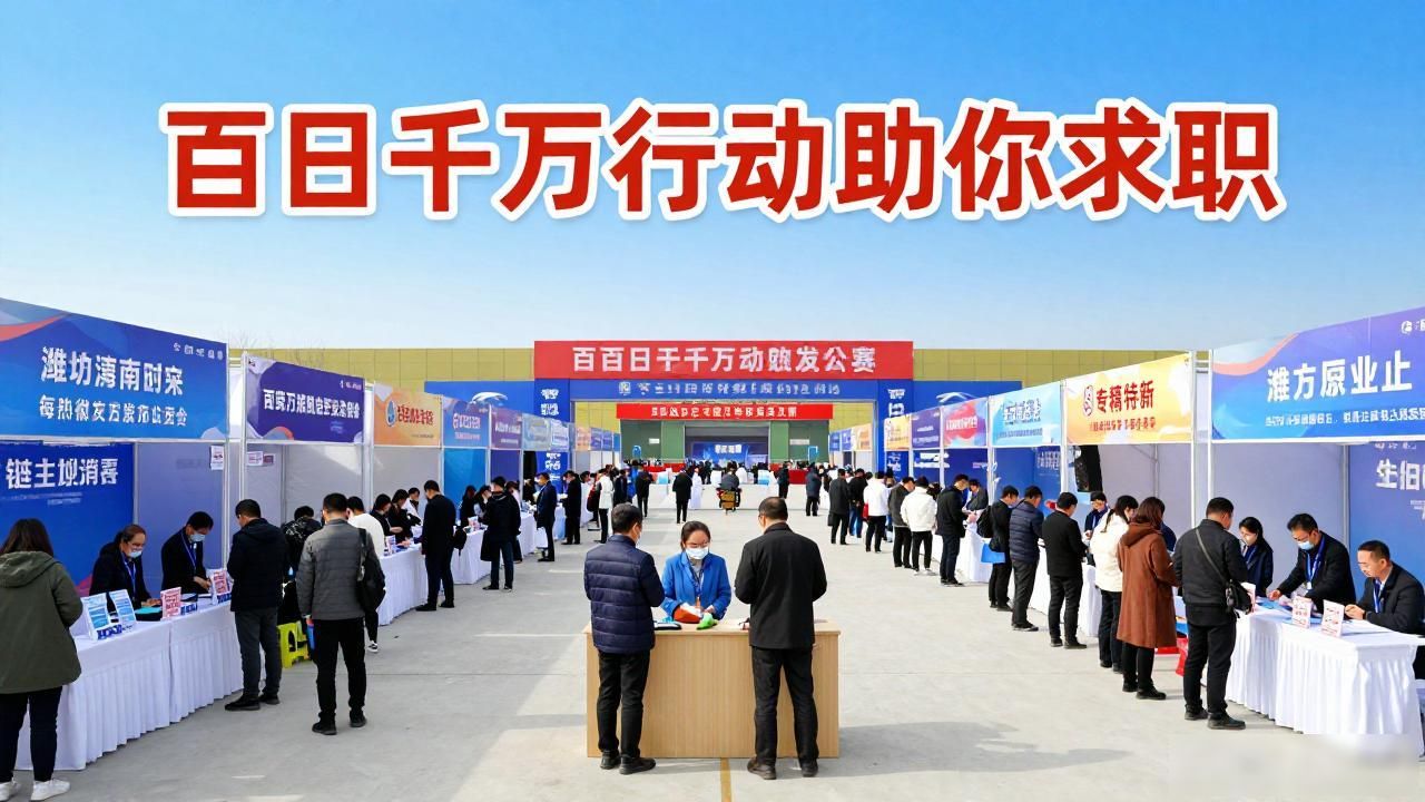 百日千万招聘专项行动_潍坊人社局招聘会_招聘会