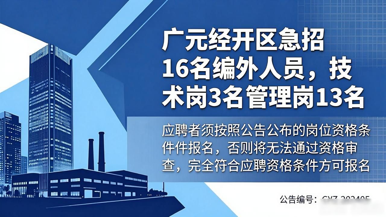 广元经济技术开发区公开招聘编外聘用人员_专业技术岗位招聘条件_招聘