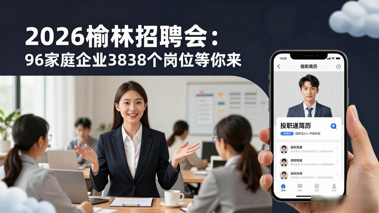 招聘会_线下实景招聘线上直播带岗_榆林市百日千万招聘专项行动