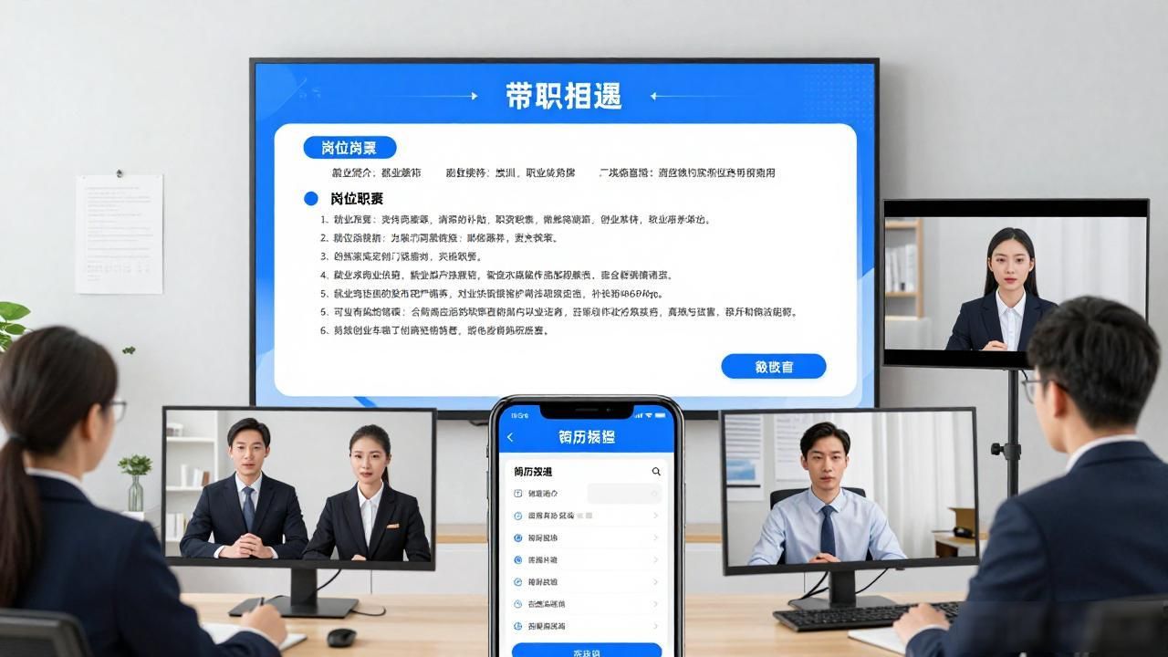 招聘会 线上直播带岗 退役军人就业服务_招聘会
