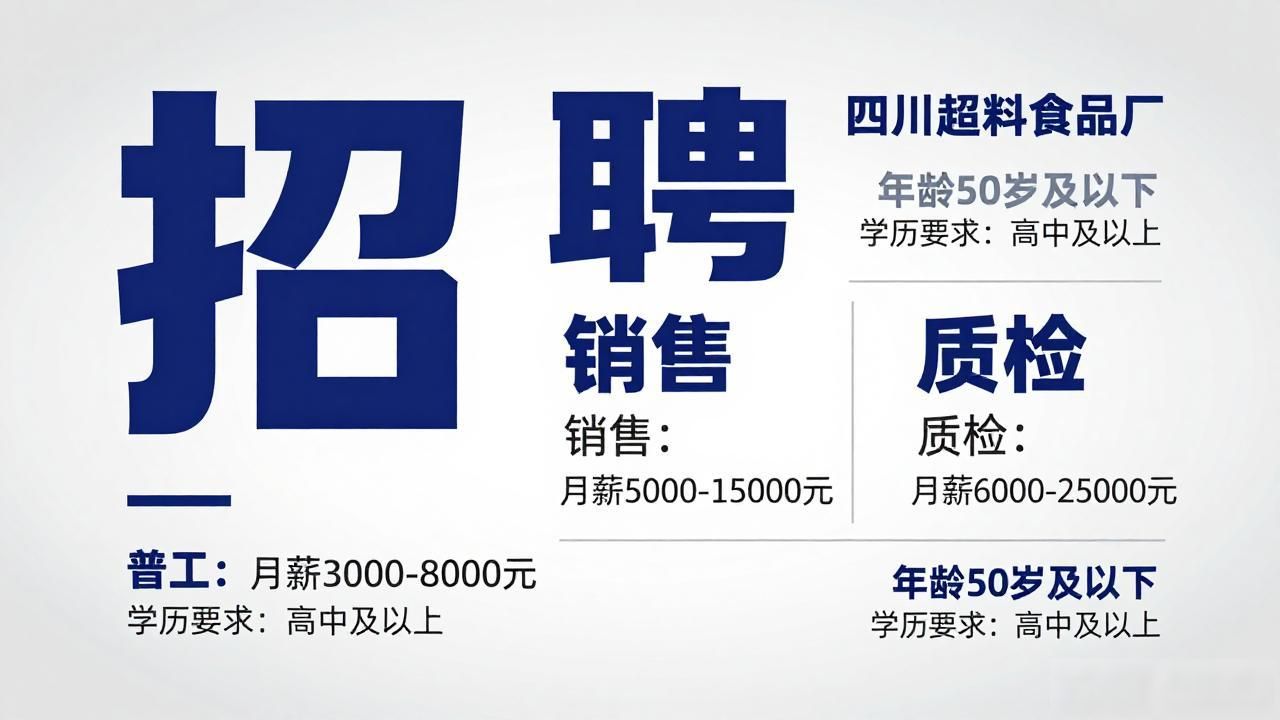 招聘信息_四川超有料食品科技有限公司 招聘 岗位信息_广元市吉香居食品有限公司 招聘 岗位信息