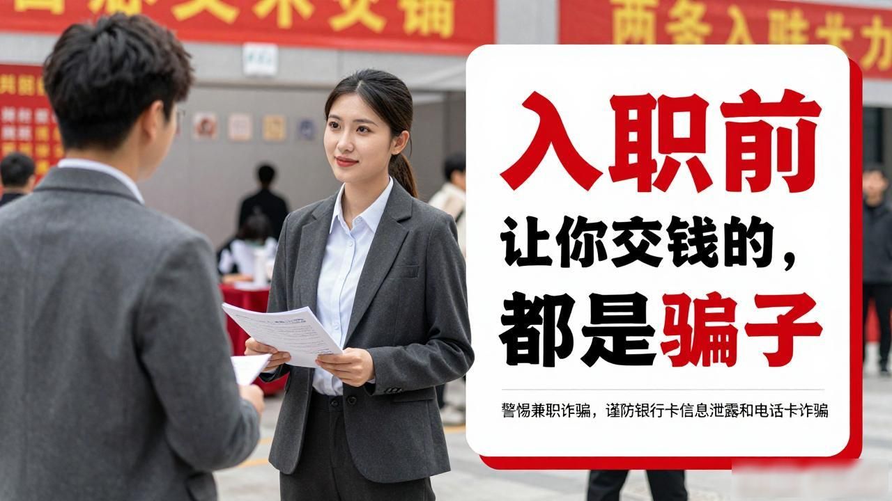 招聘会_求职招聘季反诈宣传_刷单返利骗局防范