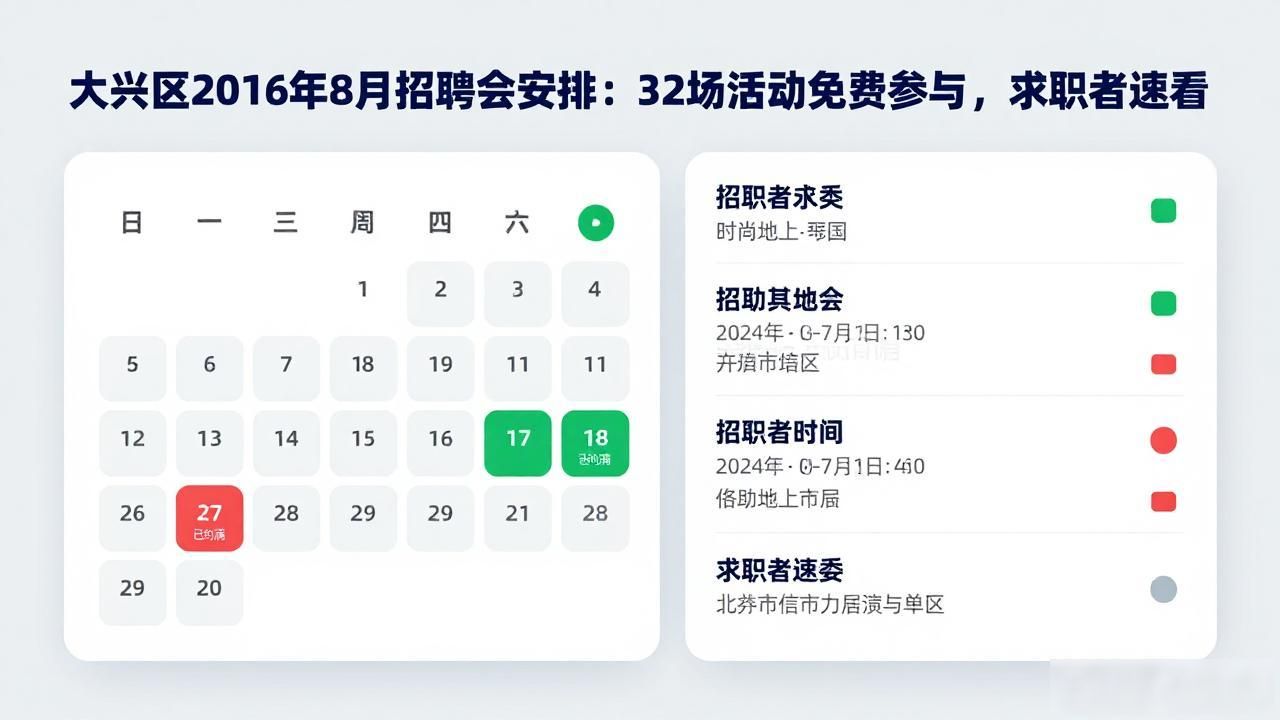 大兴就业平台预约_大兴区招聘会安排_招聘会