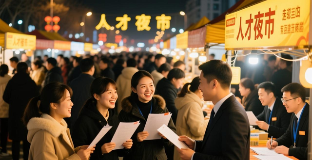 夜间就业服务_江苏人才夜市_招聘会