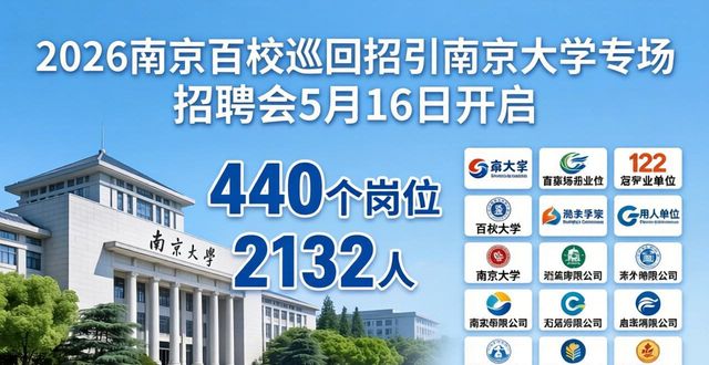 招聘会_百万青年聚金陵2026南京百校巡回招引 南京大学专场 招聘会