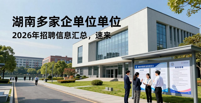 湖南企事业单位招聘公告_2026年湖南国企人才引进信息_招聘