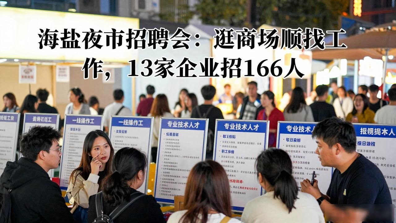 招聘会_海盐优质企业招聘岗位_海盐人才夜市专场招聘会